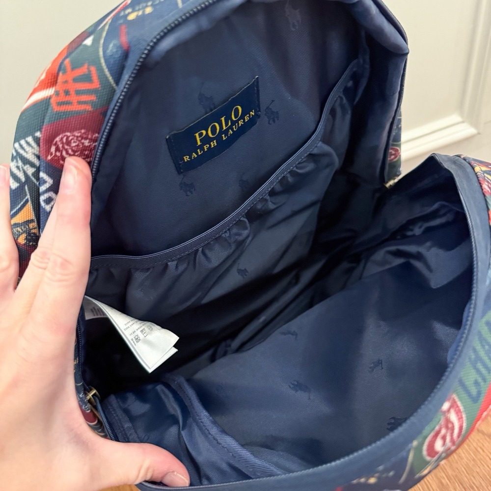 Polo Ralph Lauren‎ Pennant AOP Junior Backpack Multicolor NWOT! 17"x12"x4.5" - Picture 6 of 10